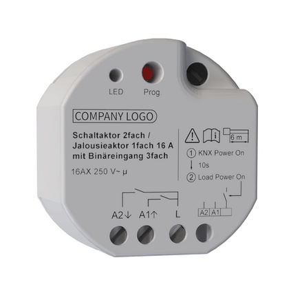KNX Switching/Blind actuator 2/1gang