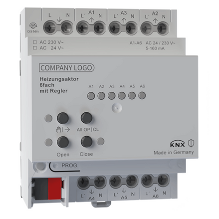 KNX Heating actuator 6gang with controller