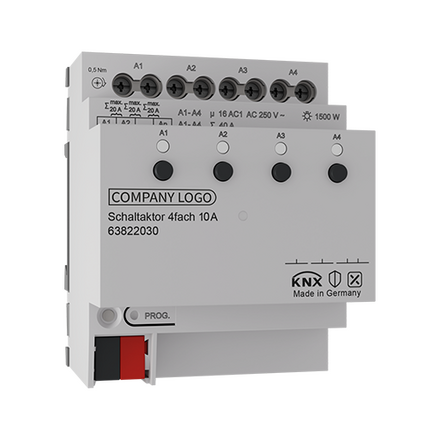 KNX Switching actuator 4gang 10A 