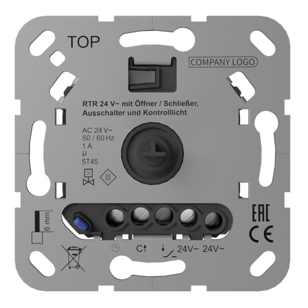 Raumtemperaturreglereinsatz 24V mit LED